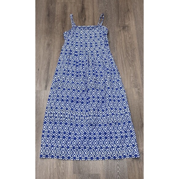 Brooks Brothers Dress Womens 8 Blue White Maxi Cotton - Picture 12 of 14